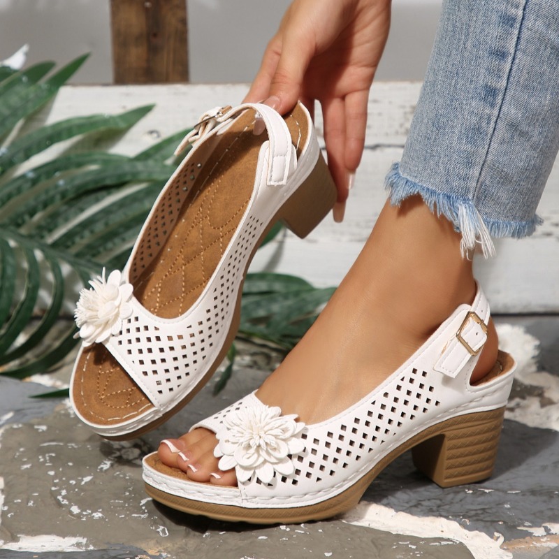Women'S Shoes Veja - Sandalias de tacón grueso para mujer,