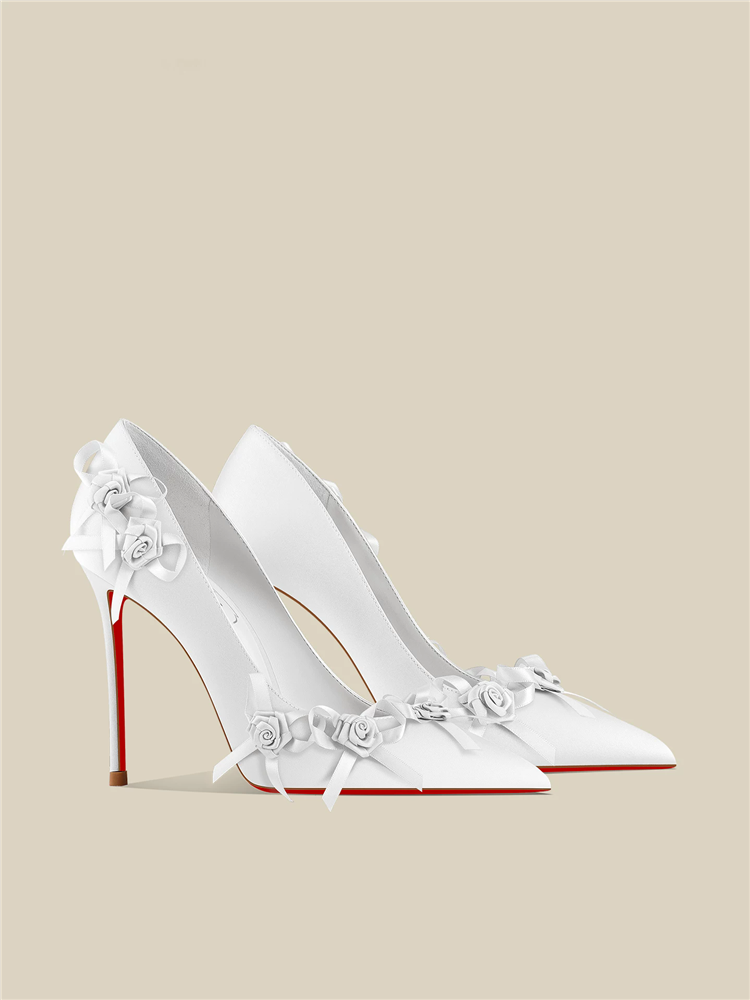 Women'S Shoes Red Bottoms - Zapatos de novia de satén blanco