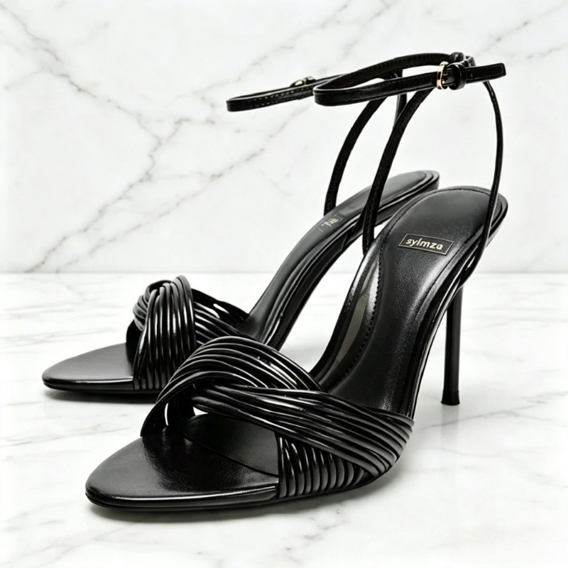 Women Shoes Brand - Sandalias de tacón de aguja con