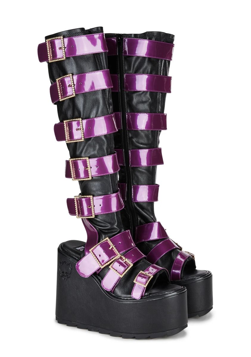 Women'S Shoes Veja - Estilo Punk púrpura punta redonda cinturón
