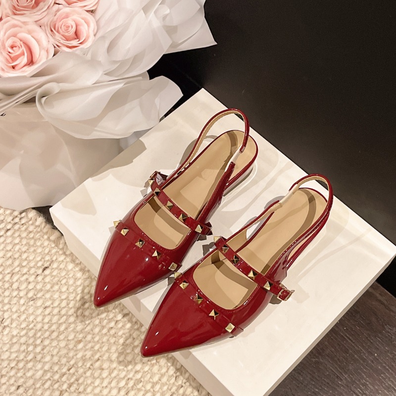 Women Shoes Sandals - Sandalias de tacón con remaches estilo