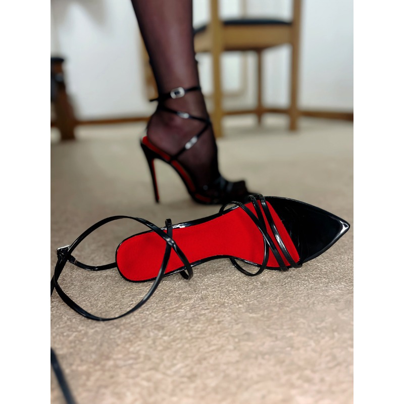 Women'S Shoes Red Bottoms - Sandalias de tacón fino con punta