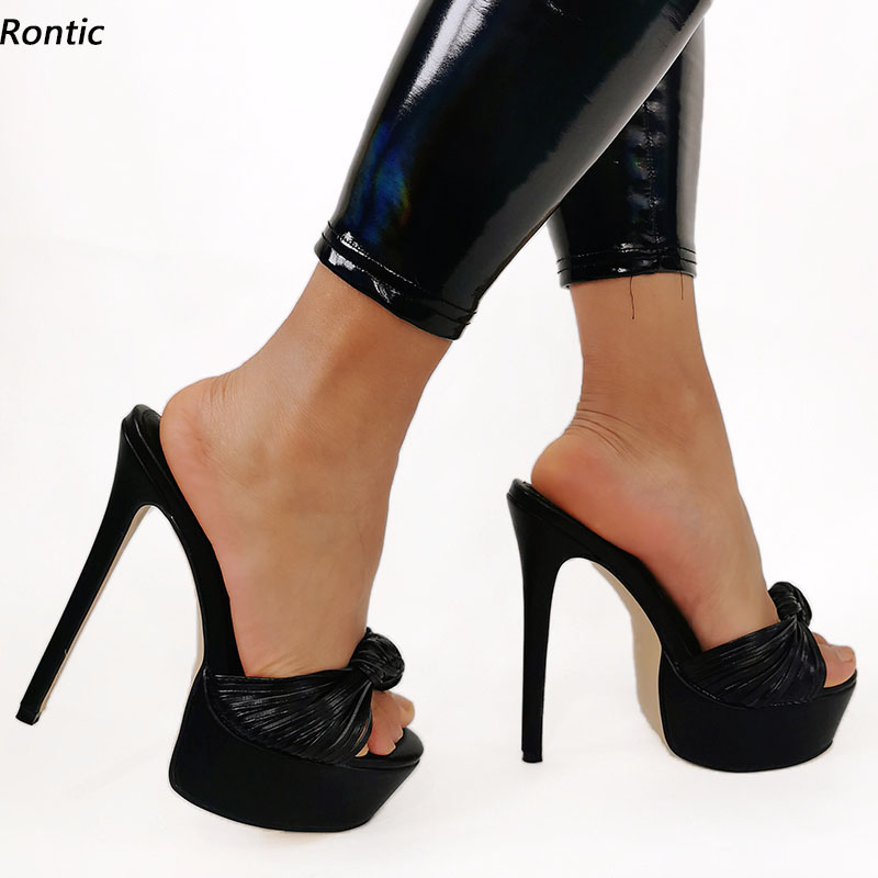 Women Shoes Mules - Rontic-sandalias de plataforma hechas a mano