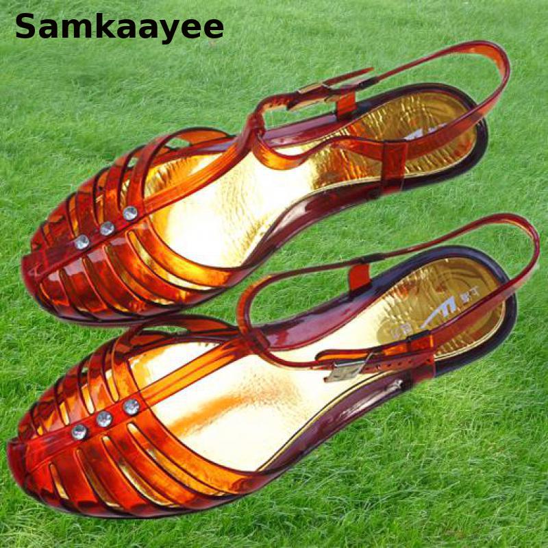 Women'S Shoes Red Bottoms - Sandalias planas de cristal para Mujer,