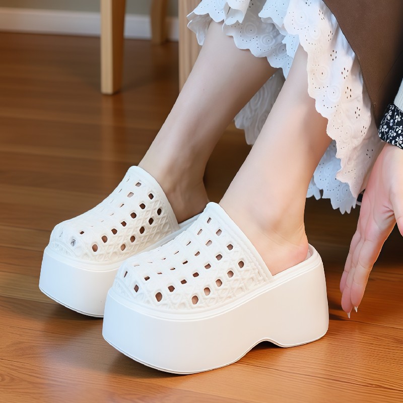 Women Shoes Mules - Sandalias de Plataforma con Suela Gruesa