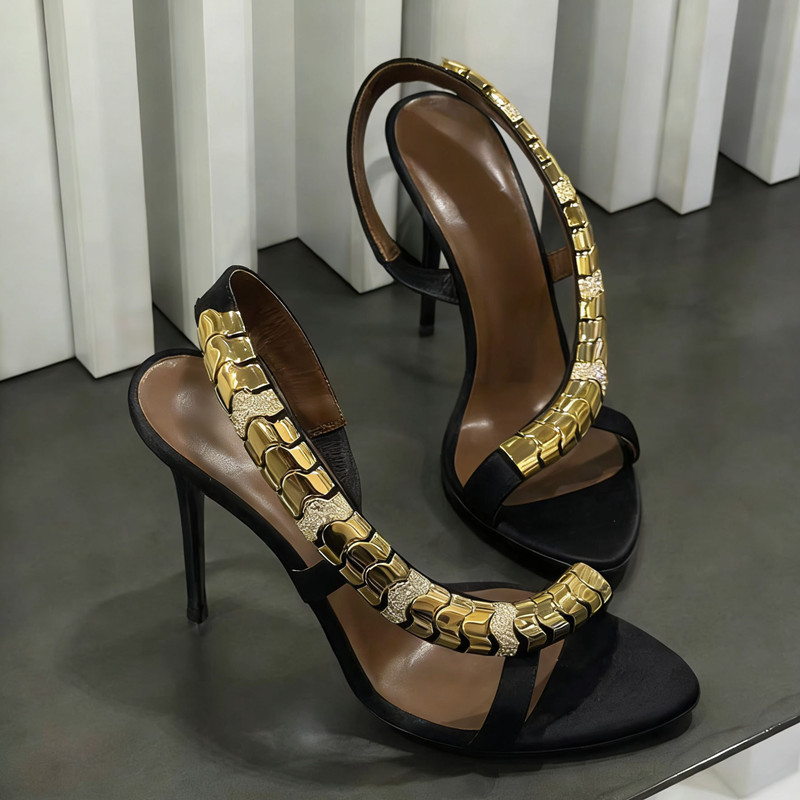 Sandalias de gladiador de saté - Women'S Shoes Veja reseña y precio