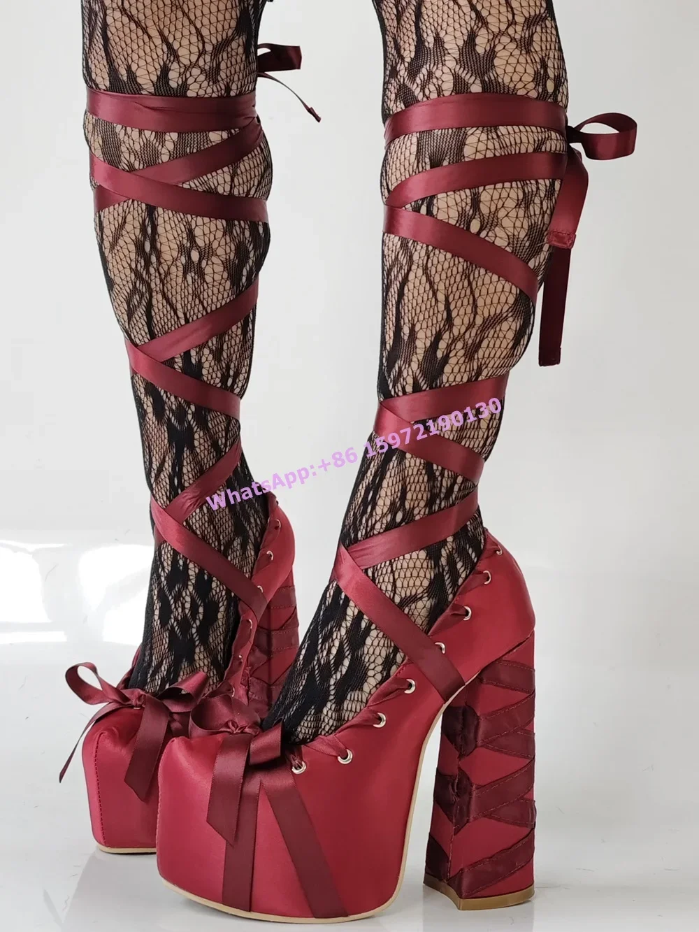 Zapatos de tacón con plataform - Ribbon Tie Heel reseña y precio
