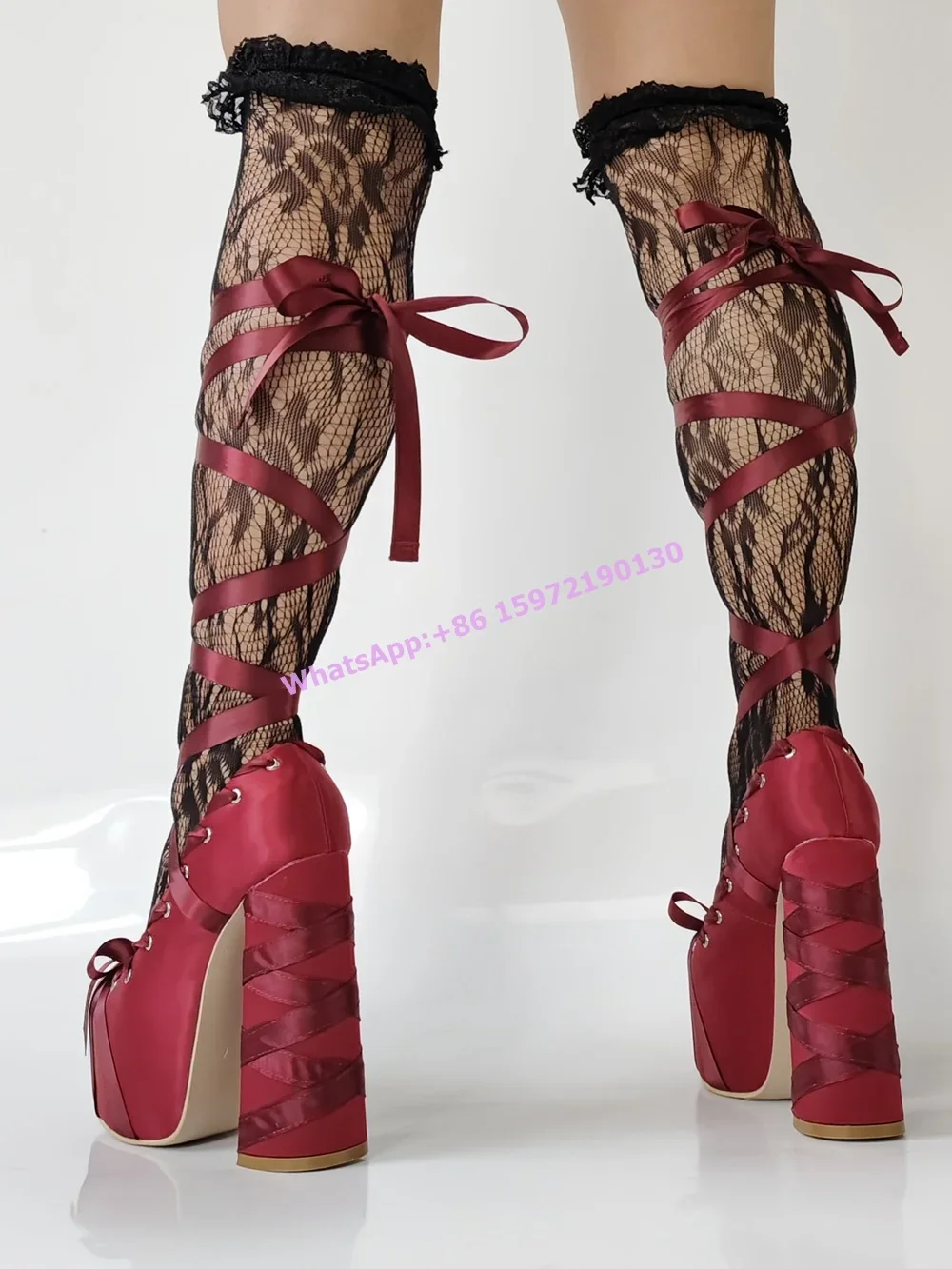 Zapatos de tacón con plataform - Ribbon Tie Heel reseña y precio