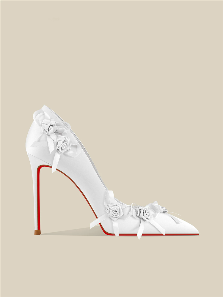 Zapatos de novia de satén blan - Women'S Shoes Red Bottoms reseña y precio