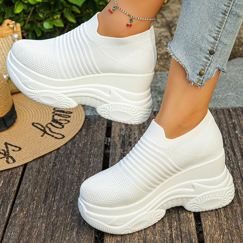 Zapatillas gruesas blancas de  - Mesh Sneaker Women reseña y precio
