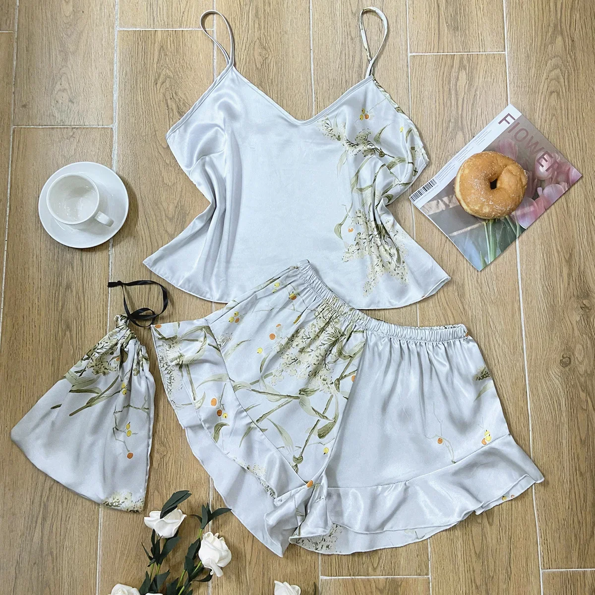 Pijama de seda con tirantes y  - Women'S Shoes Louis Vuitton reseña y precio