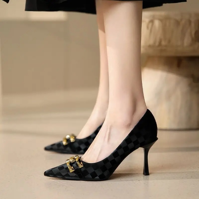 Zapatos negros de tacón medio  - Women Shoes Quick Delivery reseña y precio