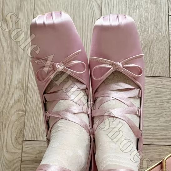 Zapatos de ballet para mujer,  - Ribbon Tie Heel reseña y precio