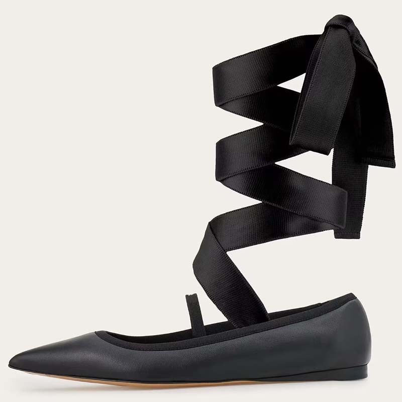Zapatos planos de Ballet para  - Ribbon Tie Heel reseña y precio