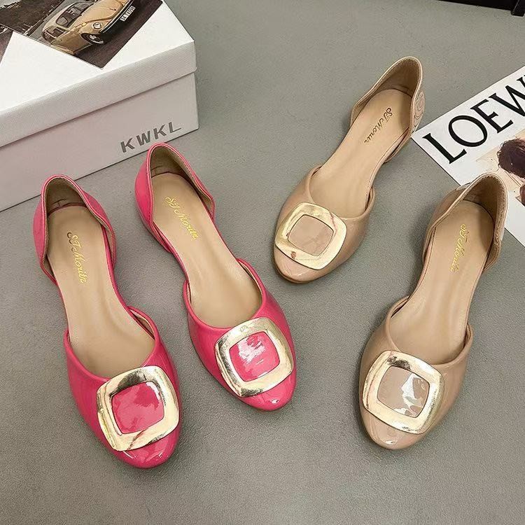 Zapatos planos huecos con hebi - Women Shoes Sandals reseña y precio